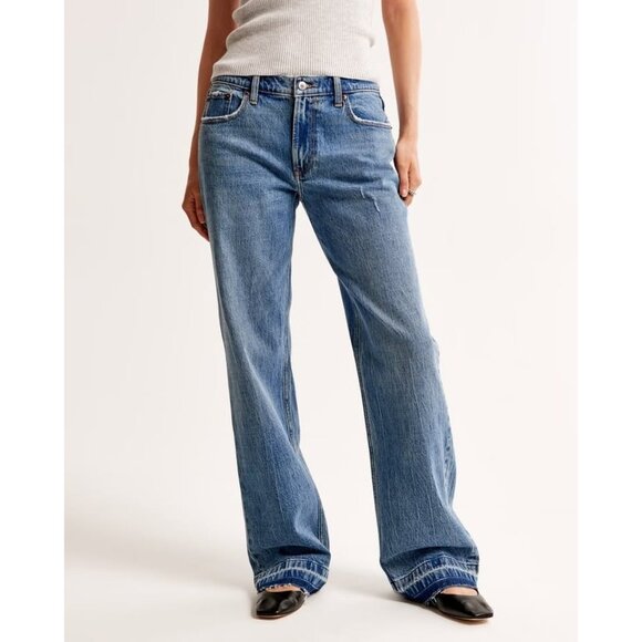 Abercrombie & Fitch The Baggy Low Rise Jean Women's Size 23 - Picture 1 of 6